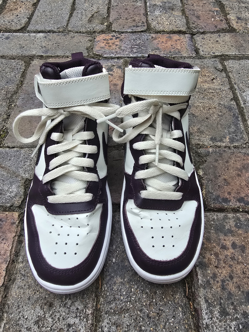 Nike Court Borough Mid 2 Basketball Shoe 5Y Sail/Bgyash Back To School High Top